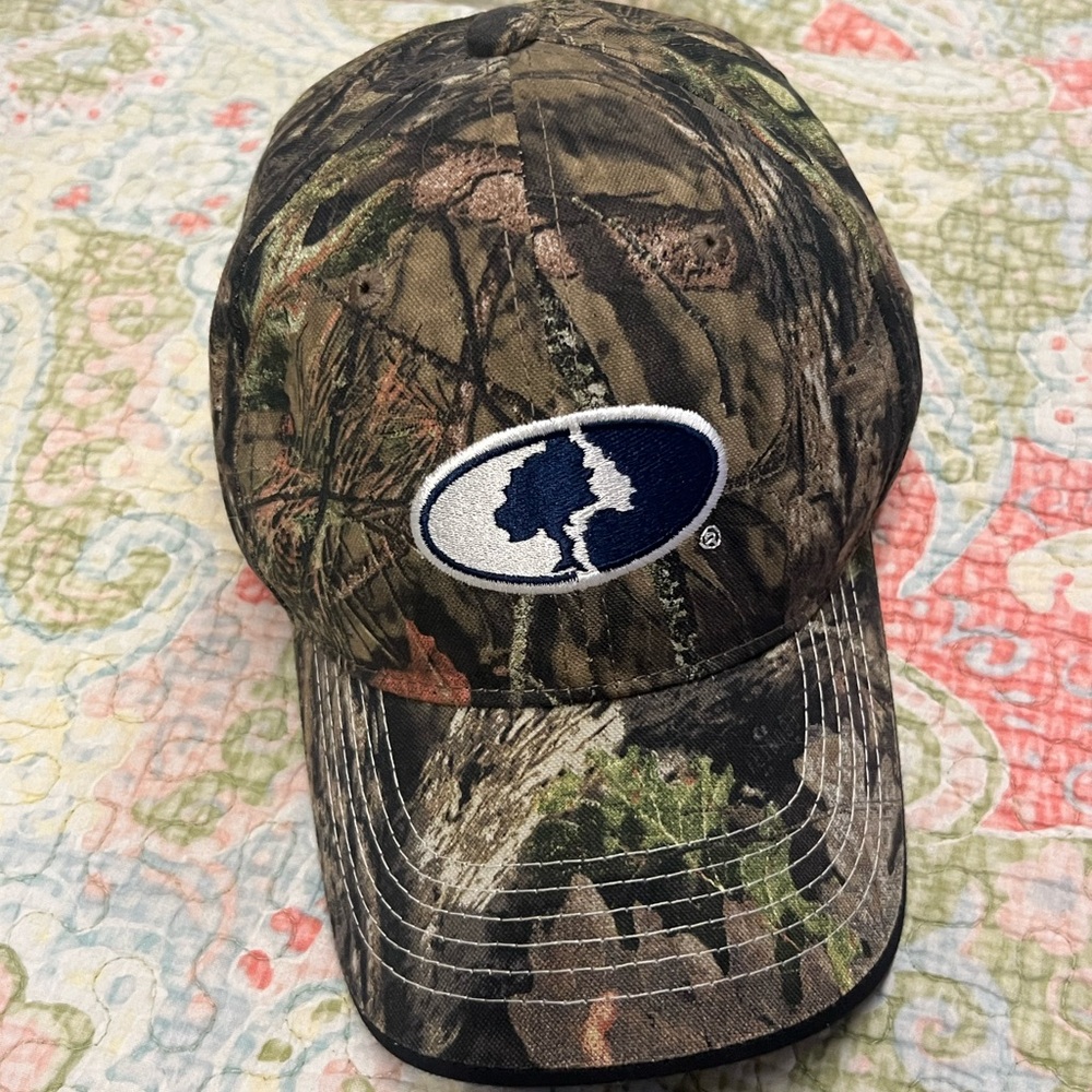 Camo Baseball Cap with Logo - Green/Brown